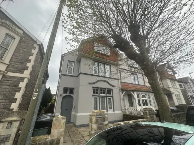 The exterior of a newly refurbished 1 bed property to rent in Weston-super-Mare.